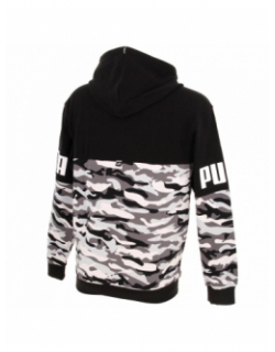 Sweat à capuche power camo noir homme - Puma