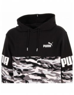 Sweat à capuche power camo noir homme - Puma