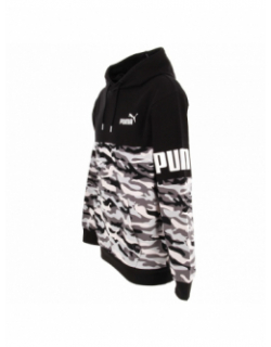 Sweat à capuche power camo noir homme - Puma