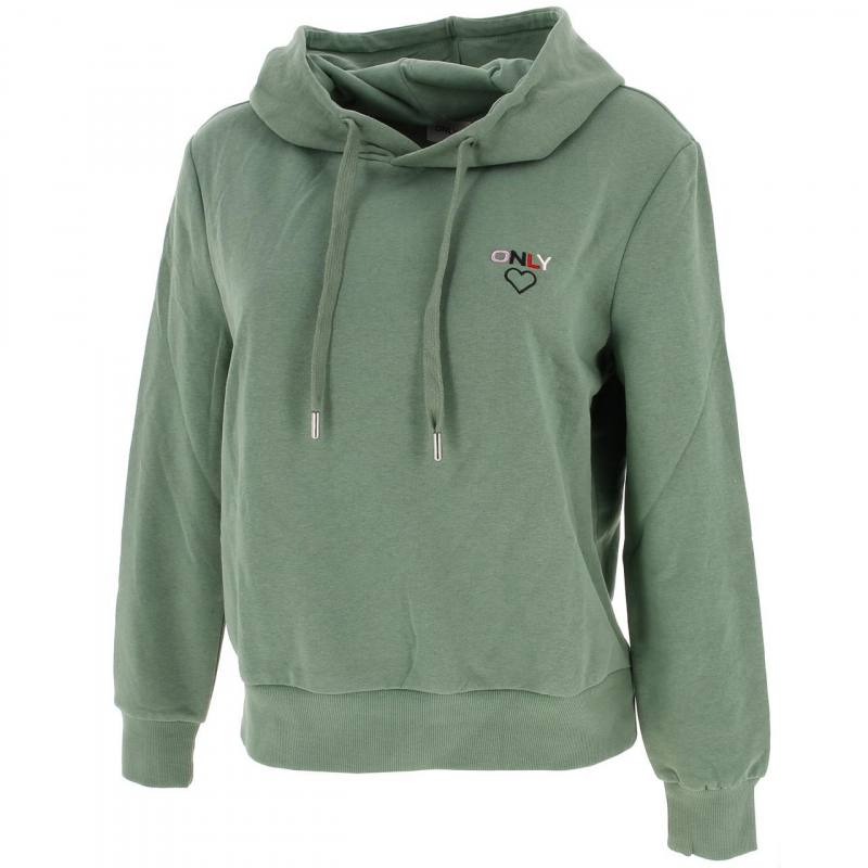 Sweat à capuche noomi vert femme - Only