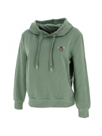 Sweat à capuche noomi vert femme - Only