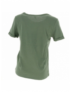 T-shirt kita life coeur vert kaki femme - Only