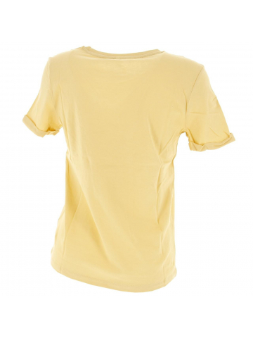 T-shirt kita life coeur jaune pâle femme - Only