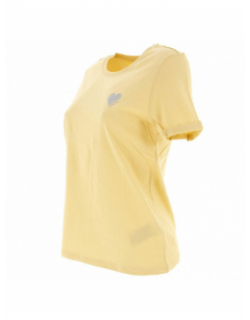 T-shirt kita life coeur jaune pâle femme - Only