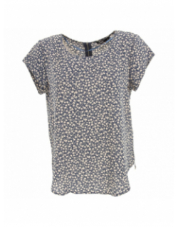 T-shirt vic fleurs tonal bleu femme - Only