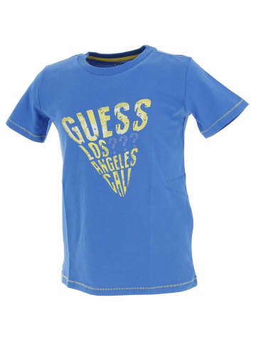 T-shirt los angeles call bleu garçon - Guess