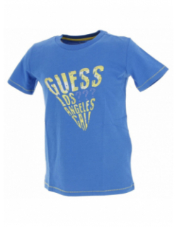 T-shirt los angeles call bleu garçon - Guess