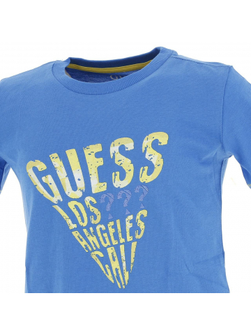 T-shirt los angeles call bleu garçon - Guess