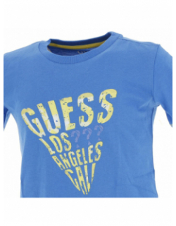 T-shirt los angeles call bleu garçon - Guess