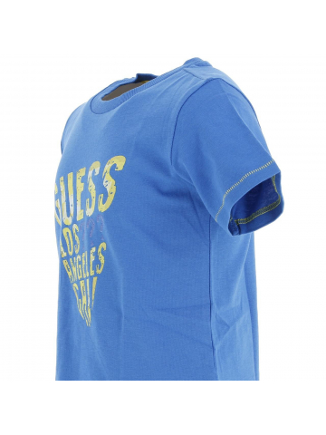 T-shirt los angeles call bleu garçon - Guess