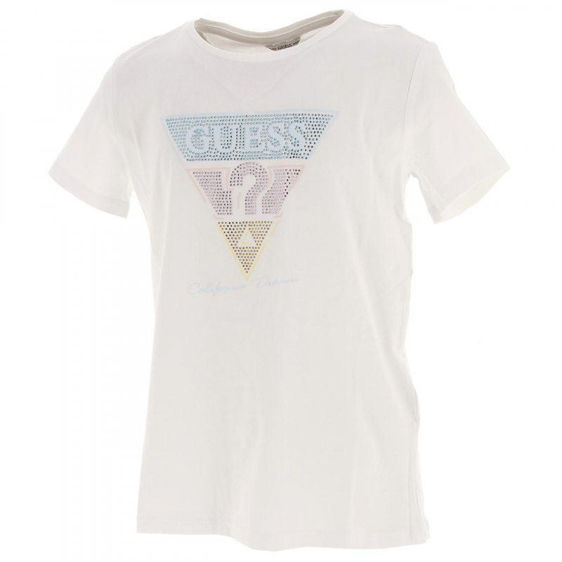 T-shirt california dreams blanc fille - Guess