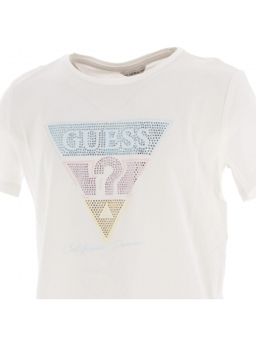 T-shirt california dreams blanc fille - Guess