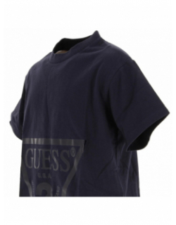 T-shirt crop bleu marine fille - Guess