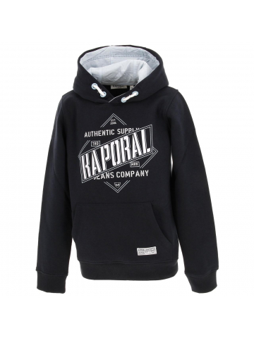 Sweat à capuche rojo noir garçon - Kaporal