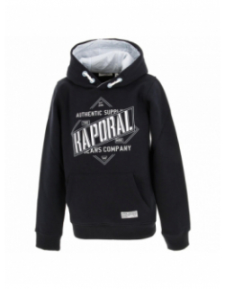 Sweat à capuche rojo noir garçon - Kaporal