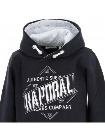 Sweat à capuche rojo noir garçon - Kaporal