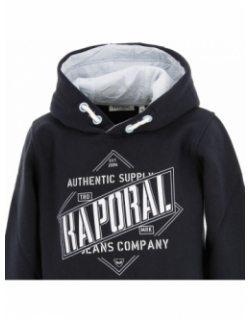 Sweat à capuche rojo noir garçon - Kaporal