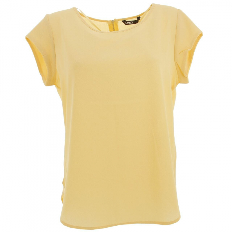 T-shirt vic straw jaune miel femme - Only