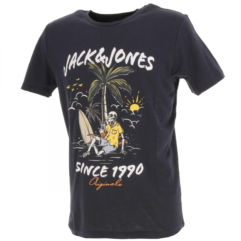 T-shirt venice bones bleu marine homme - Jack & Jones