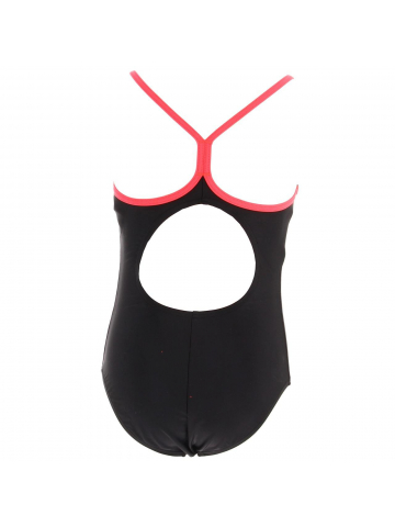 Maillot de bain 1 pièce highlight noir/fuschia fille - Arena