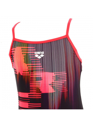 Maillot de bain 1 pièce highlight noir/fuschia fille - Arena