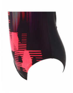 Maillot de bain 1 pièce highlight noir/fuschia fille - Arena