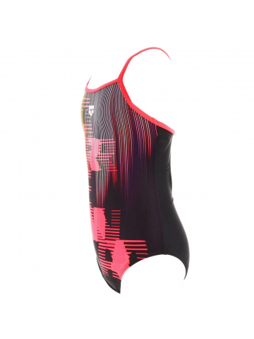 Maillot de bain 1 pièce highlight noir/fuschia fille - Arena