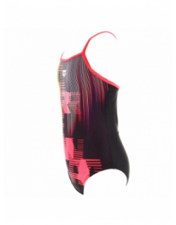 Maillot de bain 1 pièce highlight noir/fuschia fille - Arena