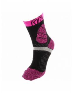 Chaussettes de trail protect réflechissantes rose - Sidas