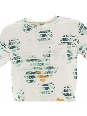 T-shirt zonia feuillage blanc homme - Deeluxe