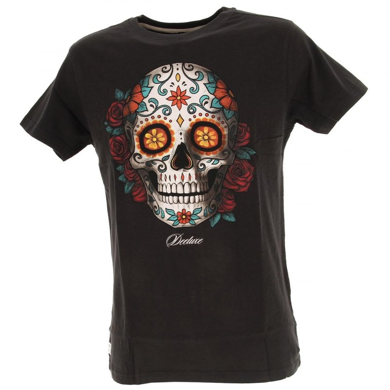 T-shirt calavera noir homme - Deeluxe