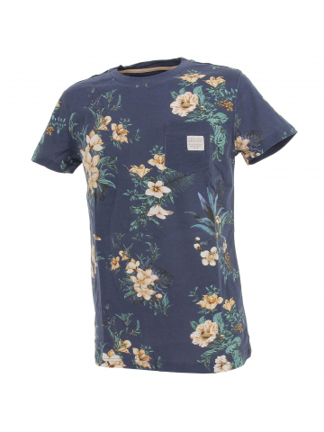 T-shirt madone fleurs bleu marine homme - Deeluxe