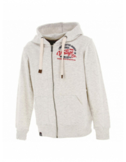 Sweat zippé à capuche atelo gris homme - La Maison Blaggio