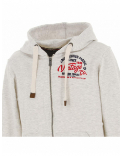 Sweat zippé à capuche atelo gris homme - La Maison Blaggio