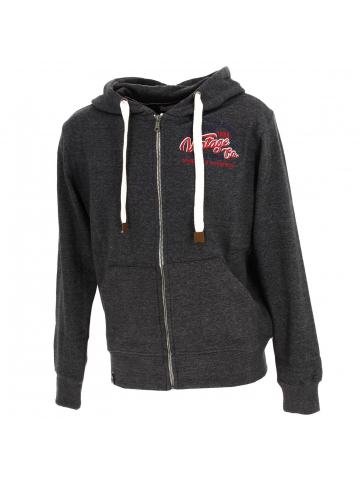 Sweat zippé à capuche atelo gris homme - La Maison Blaggio