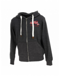 Sweat zippé à capuche atelo gris homme - La Maison Blaggio