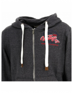 Sweat zippé à capuche atelo gris homme - La Maison Blaggio