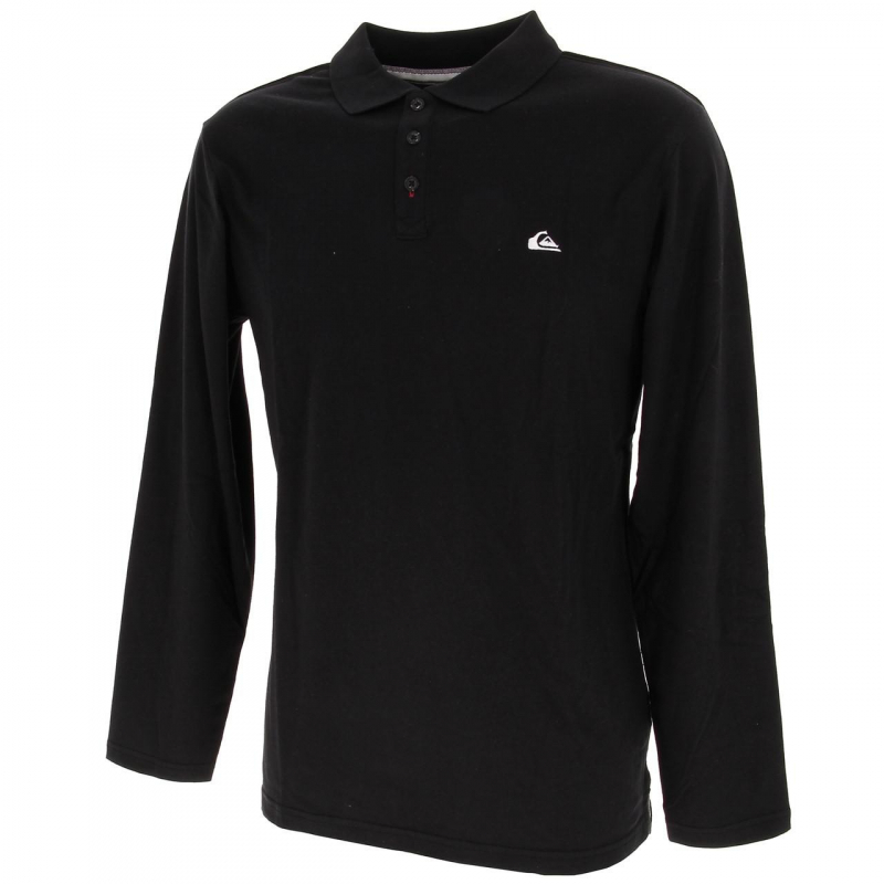 Polo uni manches longues conquet noir homme - Quiksilver