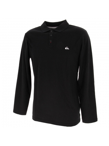 Polo uni manches longues conquet noir homme - Quiksilver