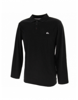 Polo uni manches longues conquet noir homme - Quiksilver