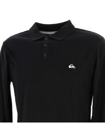 Polo uni manches longues conquet noir homme - Quiksilver