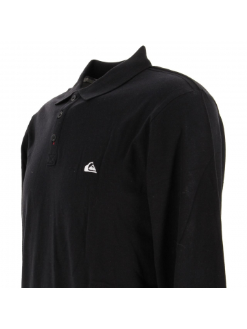 Polo uni manches longues conquet noir homme - Quiksilver