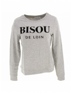 Sweat clara bisou gris femme - Only