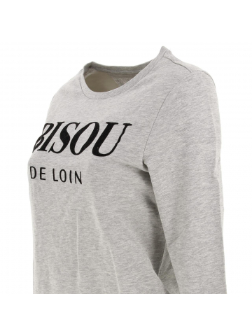 Sweat clara bisou gris femme - Only