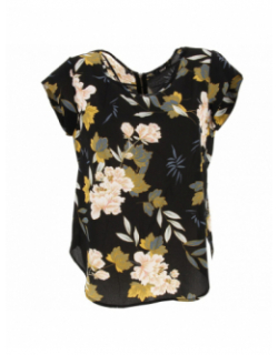 T-shirt vic flower noir femme - Only