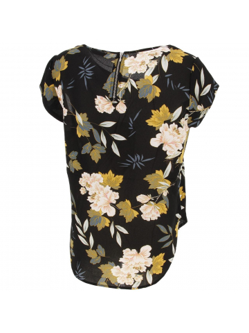 T-shirt vic flower noir femme - Only