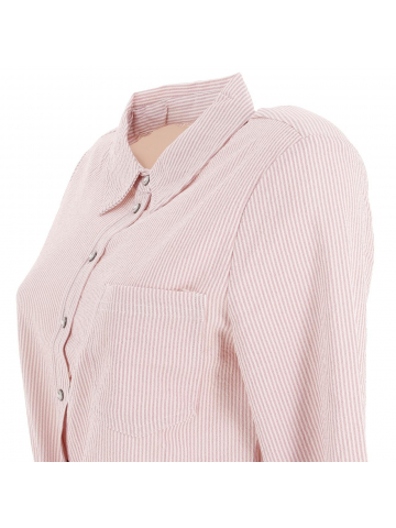 Chemise noeud manches longues lecey rose/blanc femme - Only