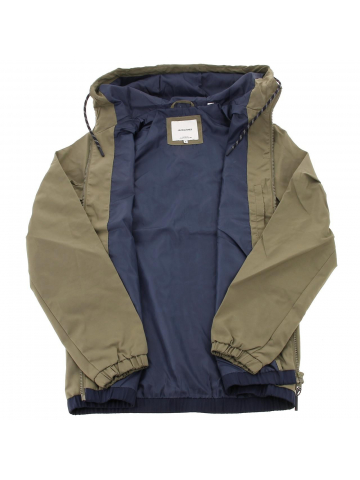 Veste légère à capuche barton kaki homme - Jack & Jones