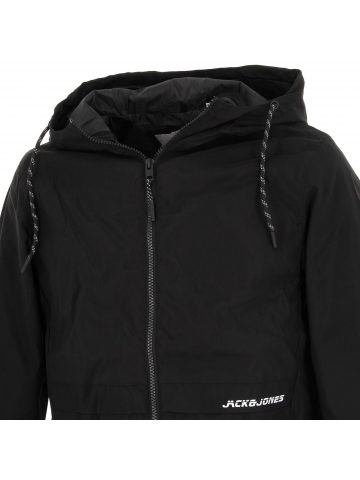 Veste légère à capuche barton noir homme - Jack & Jones