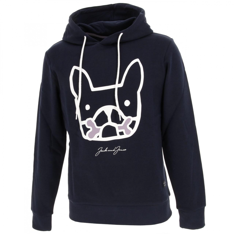 Sweat à capuche dog and bones bleu homme - Jack & Jones